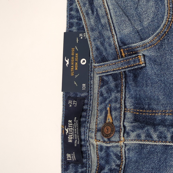 Hollister Women's High Rise Distressed Mom Denim Jeans - Picture 10 of 11